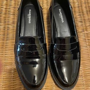 Black loafers wide glamorous
